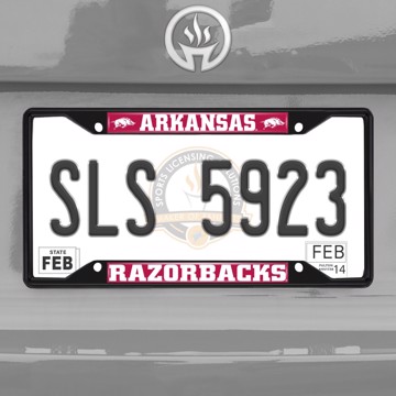 Picture of Arkansas Razorbacks License Plate Frame - Black