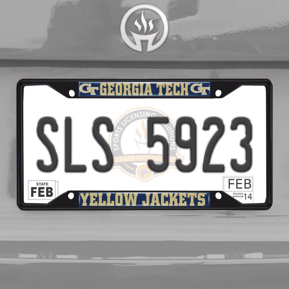 Picture of Georgia Tech Yellow Jackets License Plate Frame - Black