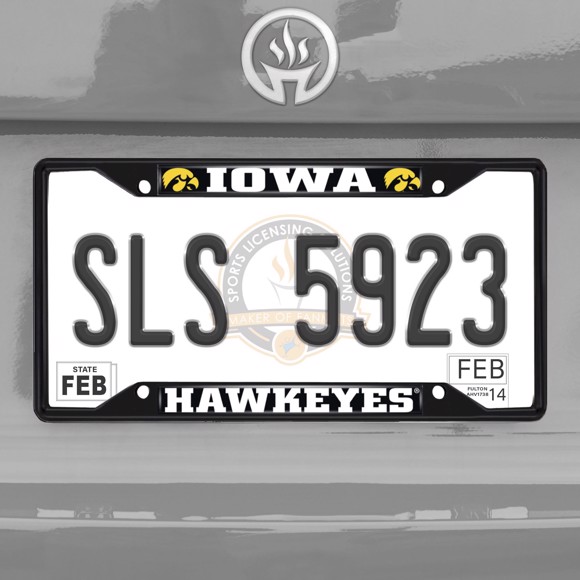 Picture of Iowa Hawkeyes License Plate Frame - Black