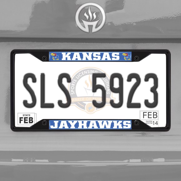 Picture of Kansas Jayhawks License Plate Frame - Black