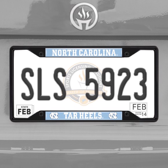 Picture of North Carolina Tar Heels License Plate Frame - Black