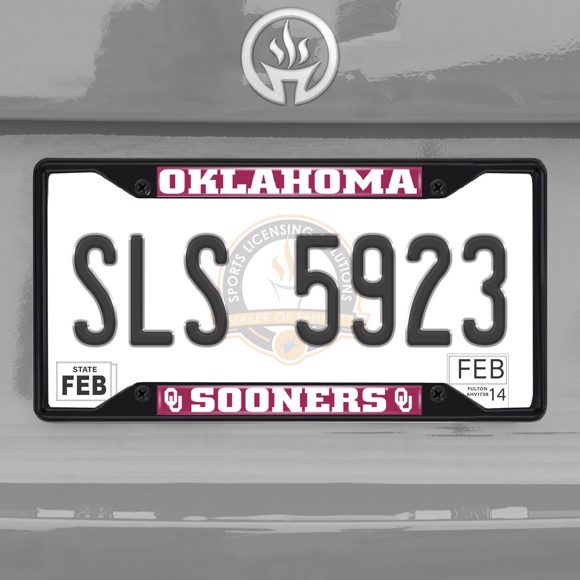 Picture of Oklahoma Sooners License Plate Frame - Black