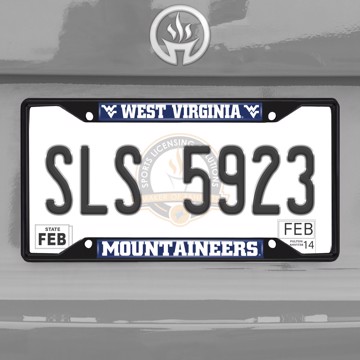 Picture of West Virginia Mountaineers License Plate Frame - Black