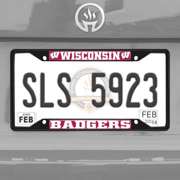 Picture of University of Wisconsin License Plate Frame - Black