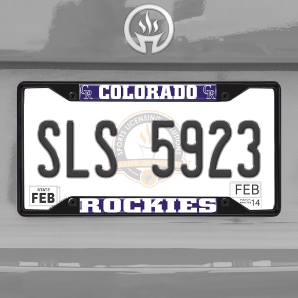 Fanmats Colorado Rockies License Plate Frame - Black