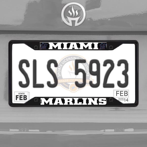 Picture of MLB - Miami Marlins License Plate Frame - Black