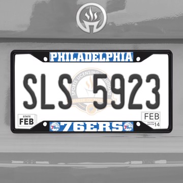 Picture of NBA - Philadelphia 76ers License Plate Frame - Black