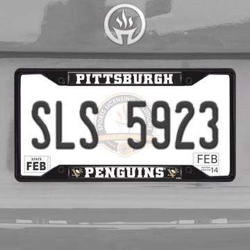 Picture of NHL - Pittsburgh Penguins License Plate Frame - Black
