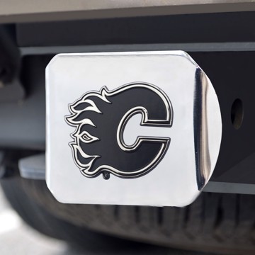SLS FANMats Calgary Flames Premium Heavy Duty Solid Metal Chrome Hitch Cover Bumper Trailer Hockey 