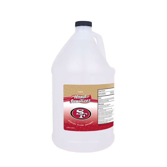 Picture of San Francisco 49ers 1-gallon Hand Sanitizer with Pump Top