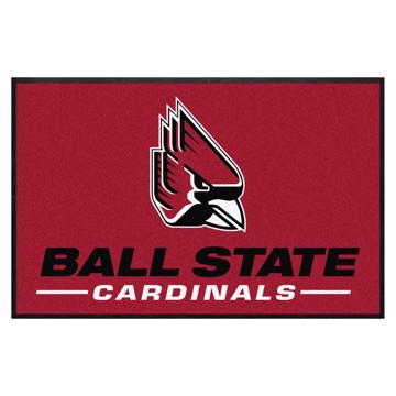 Picture of Ball State Cardinals 4X6 Logo Mat - Landscape