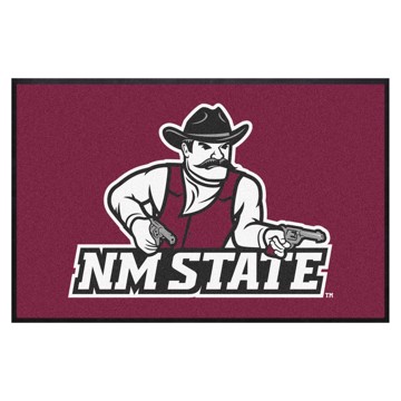 Picture of New Mexico State Lobos 4X6 Logo Mat - Landscape