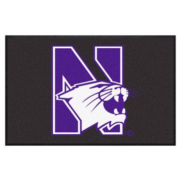 Picture of Northwestern Wildcats 4X6 Logo Mat - Landscape