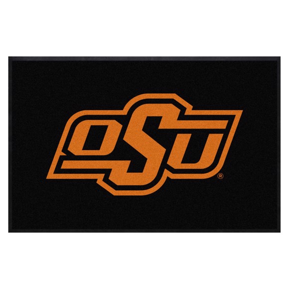 Picture of Oklahoma State Cowboys 4X6 Logo Mat - Landscape