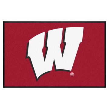 Picture of Wisconsin Badgers 4X6 Logo Mat - Landscape