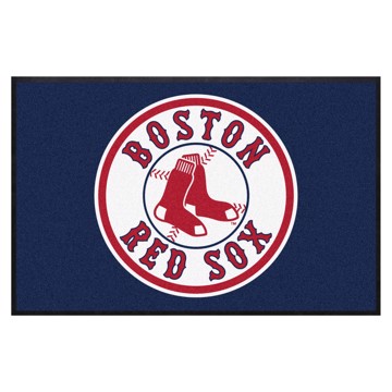 Picture of Boston Red Sox 4X6 High-Traffic Mat with Durable Rubber Backing