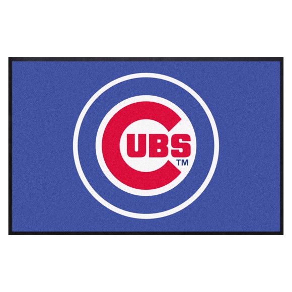 Picture of Chicago Cubs 4X6 High-Traffic Mat with Durable Rubber Backing