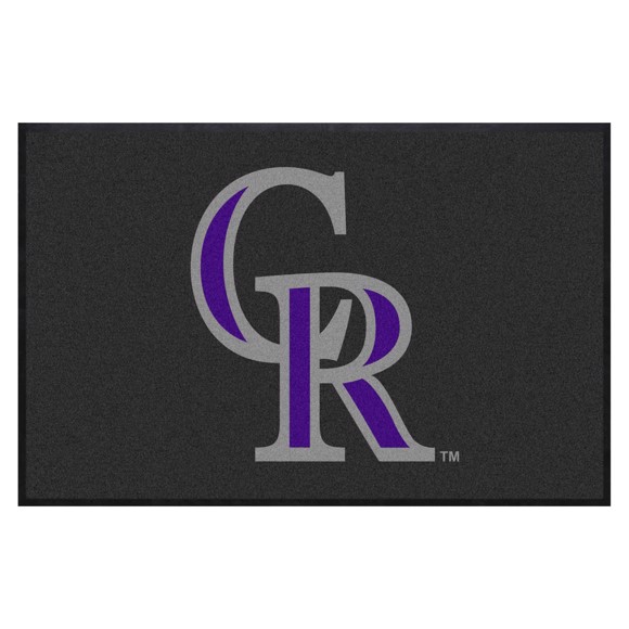 Picture of Colorado Rockies 4X6 High-Traffic Mat with Durable Rubber Backing