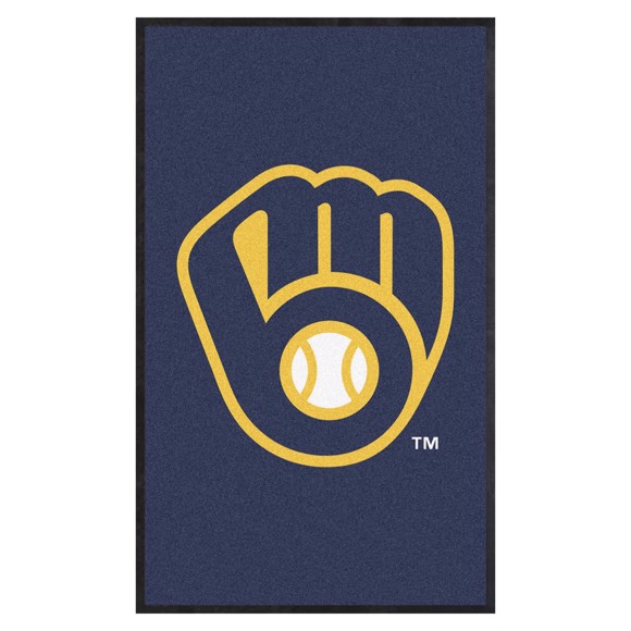 Picture of Milwaukee Brewers 3X5 High-Traffic Mat with Durable Rubber Backing