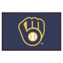 Picture of Milwaukee Brewers 4X6 High-Traffic Mat with Durable Rubber Backing