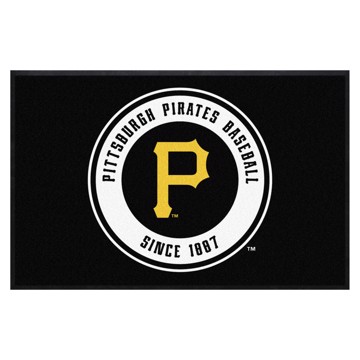 Picture of Pittsburgh Pirates 4X6 High-Traffic Mat with Durable Rubber Backing