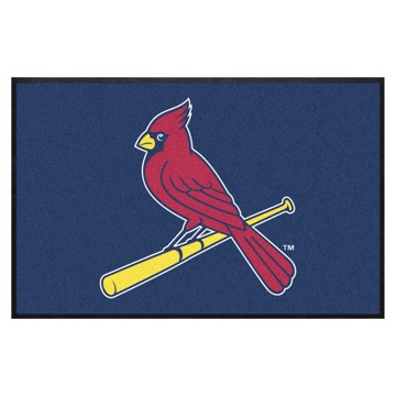 Picture of St. Louis Cardinals 4X6 High-Traffic Mat with Durable Rubber Backing