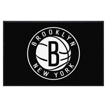 Picture of Brooklyn Nets 4X6 High-Traffic Mat with Rubber Backing