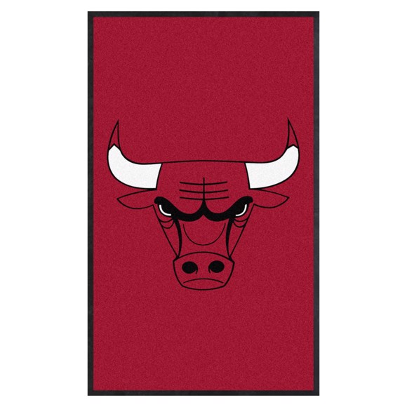 Picture of Chicago Bulls 3X5 High-Traffic Mat with Durable Rubber Backing