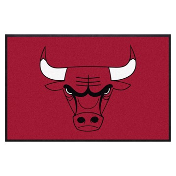 Picture of Chicago Bulls 4X6 High-Traffic Mat with Rubber Backing