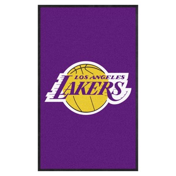Picture of Los Angeles Lakers 3X5 High-Traffic Mat with Durable Rubber Backing