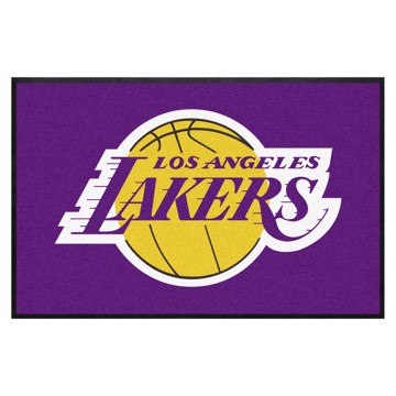 Picture of Los Angeles Lakers 4X6 High-Traffic Mat with Rubber Backing