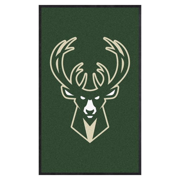Picture of Milwaukee Bucks 3X5 High-Traffic Mat with Durable Rubber Backing