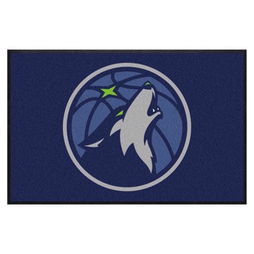 Picture of Minnesota Timberwolves 4X6 High-Traffic Mat with Rubber Backing