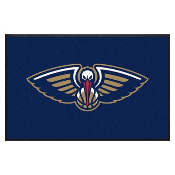 Picture of New Orleans Pelicans 4X6 High-Traffic Mat with Rubber Backing