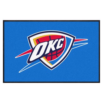 Picture of Oklahoma City Thunder 4X6 High-Traffic Mat with Rubber Backing