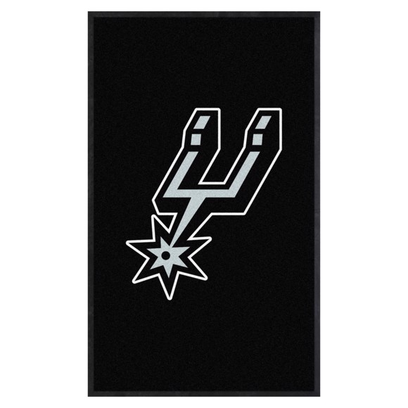 Picture of San Antonio Spurs 3X5 High-Traffic Mat with Durable Rubber Backing