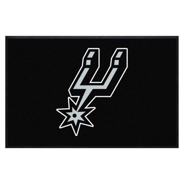 Picture of San Antonio Spurs 4X6 High-Traffic Mat with Rubber Backing