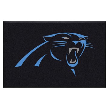 Picture of Carolina Panthers 4X6 High-Traffic Mat with Durable Rubber Backing