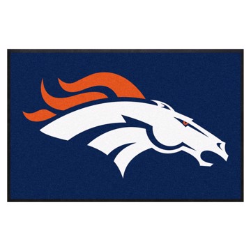 Picture of Denver Broncos 4X6 High-Traffic Mat with Durable Rubber Backing