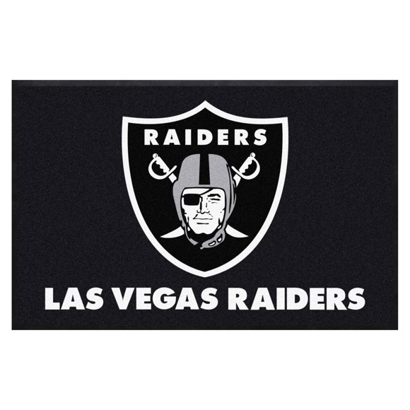 Picture of Las Vegas Raiders 4X6 High-Traffic Mat with Durable Rubber Backing