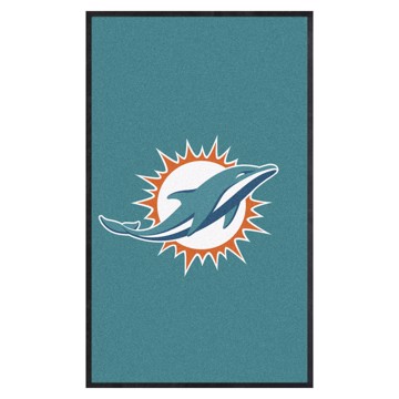 Picture of Miami Dolphins 3X5 High-Traffic Mat with Durable Rubber Backing