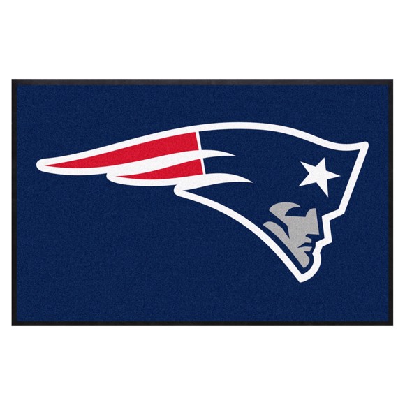 Picture of New England Patriots 4X6 High-Traffic Mat with Durable Rubber Backing