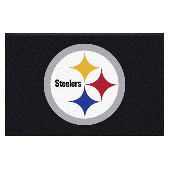 Picture of Pittsburgh Steelers 4X6 High-Traffic Mat with Durable Rubber Backing