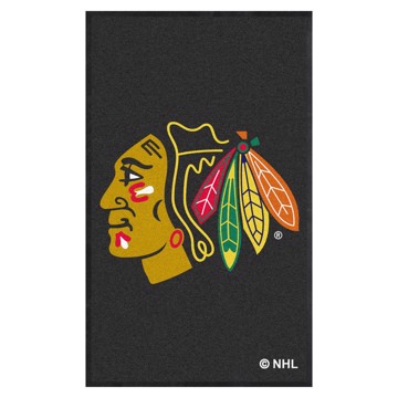 Picture of Chicago Blackhawks 3X5 High-Traffic Mat with Rubber Backing