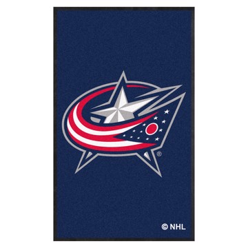 Picture of Columbus Blue Jackets 3X5 High-Traffic Mat with Durable Rubber Backing