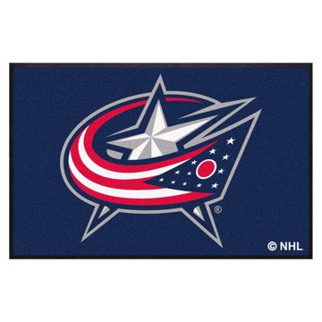 Picture of Columbus Blue Jackets 4X6 High-Traffic Mat with Rubber Backing