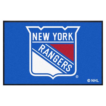 Picture of New York Rangers 4X6 High-Traffic Mat with Durable Rubber Backing