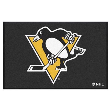 Picture of Pittsburgh Penguins 4X6 High-Traffic Mat with Rubber Backing