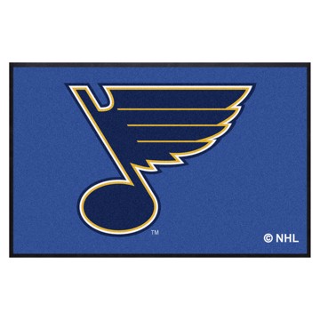 Picture of St. Louis Blues 4X6 High-Traffic Mat with Rubber Backing