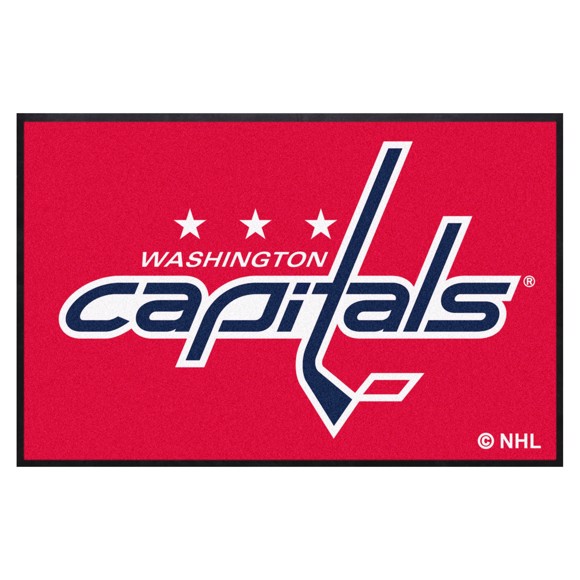 Picture of Washington Capitals 4X6 High-Traffic Mat with Durable Rubber Backing
